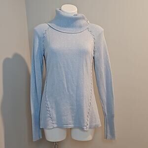 White House Black Market Light Blue Sparkly Sweater size medium